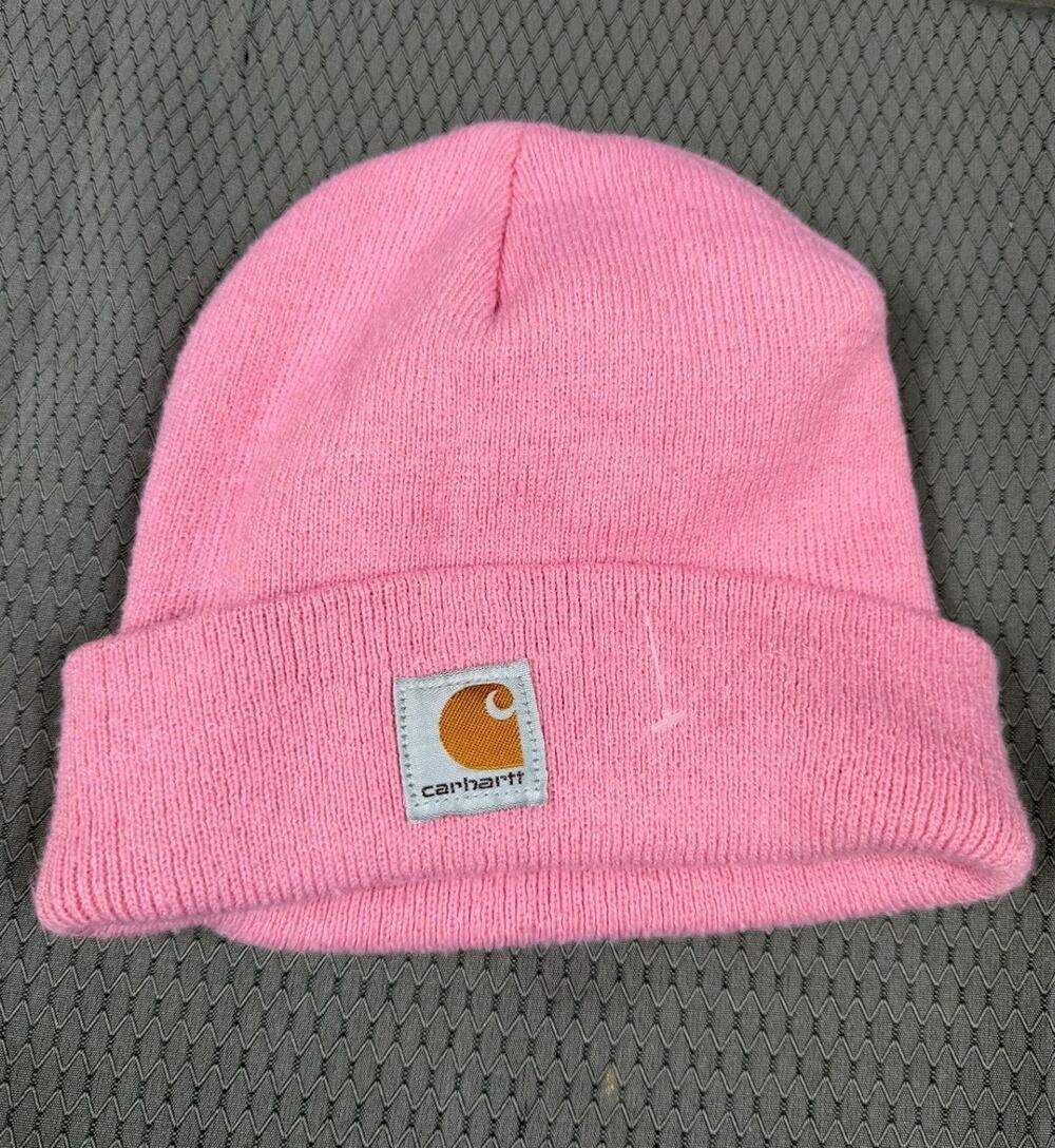 Carhartt Toddler Kids Pink Cuffed Knit Beanie Hat